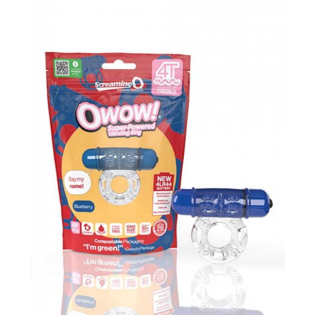 Screaming O 4t OWow Vibrating Ring - Blueberry