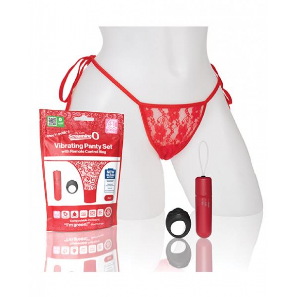 Screaming O My Secret 4T Panty Vibe W/remote - Red