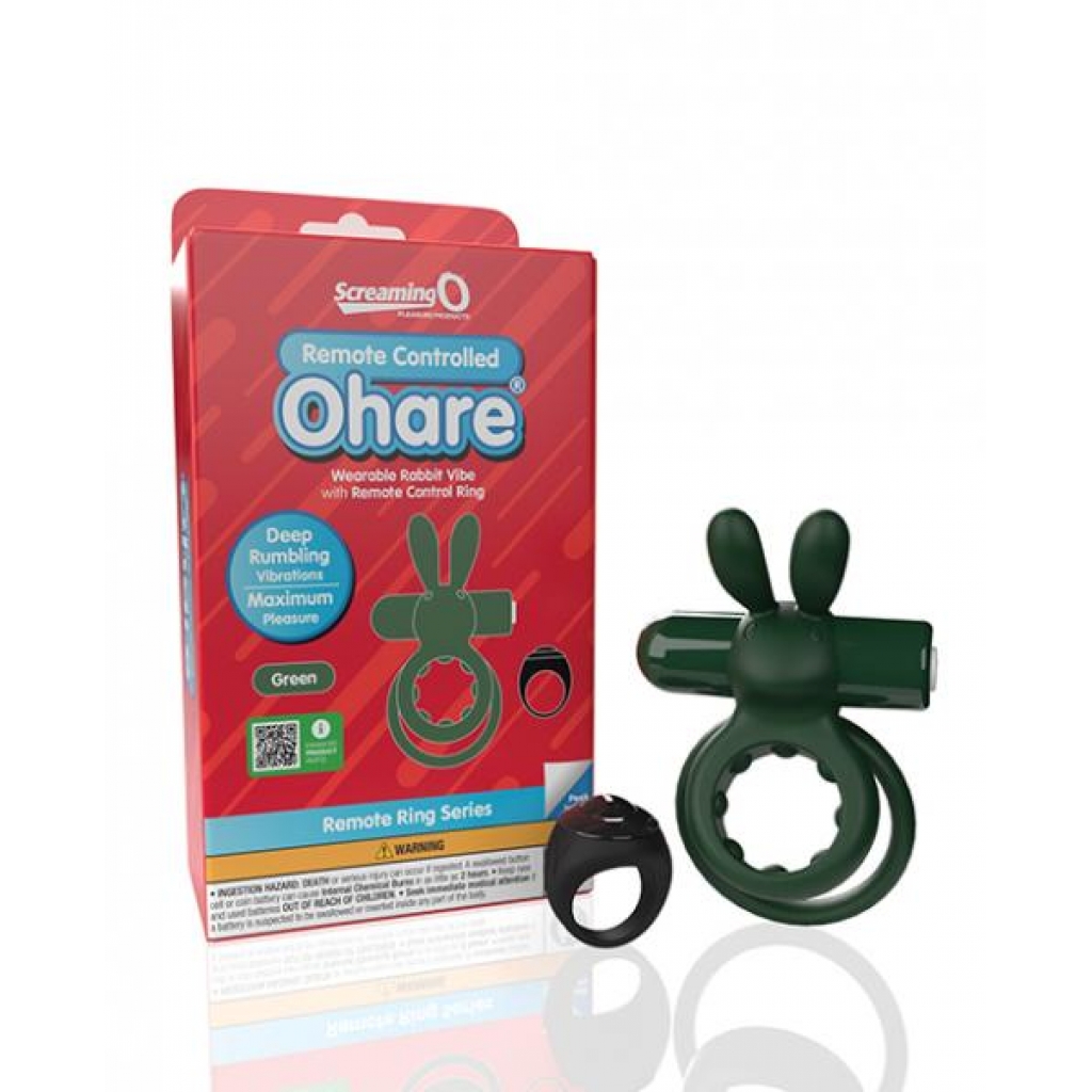 Screaming O Ohare Remote Controlled Vibrating Ring - Green