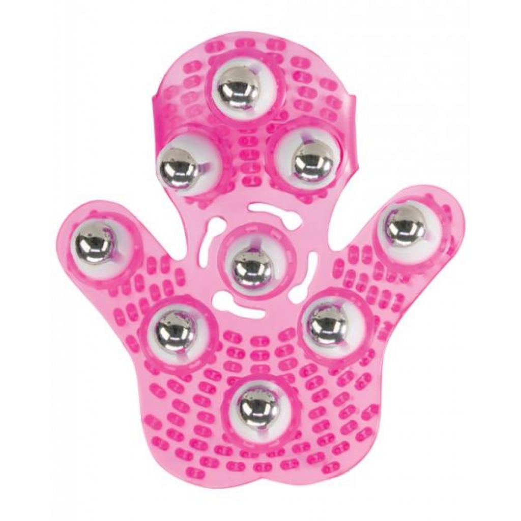 Roller Balls Massager Pink Massage Glove