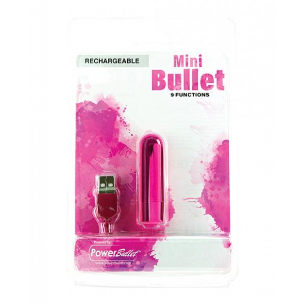 Mini Bullet Rechargeable - 9 Function Powerhouse in Pink