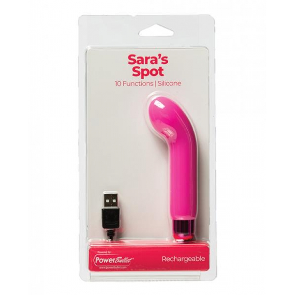 Sara's Spot Rechargeable Bullet with G-Spot Sleeve - 10 Functions Pink