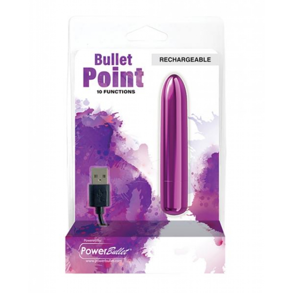 Bullet Point Rechargeable Bullet - Versatile Pleasure with 10 Functions