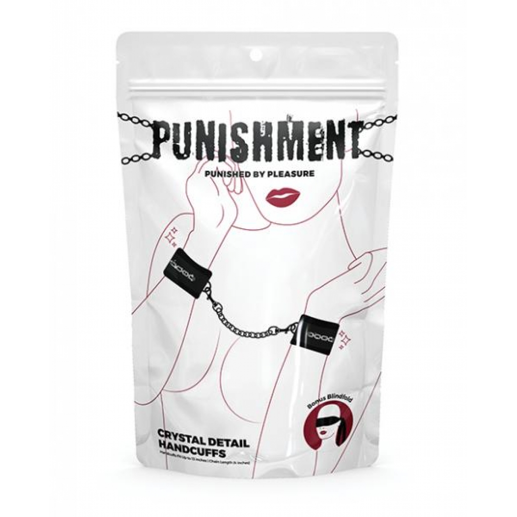 Punishment Crystal Detail Handcuffs - Elegant Bondage