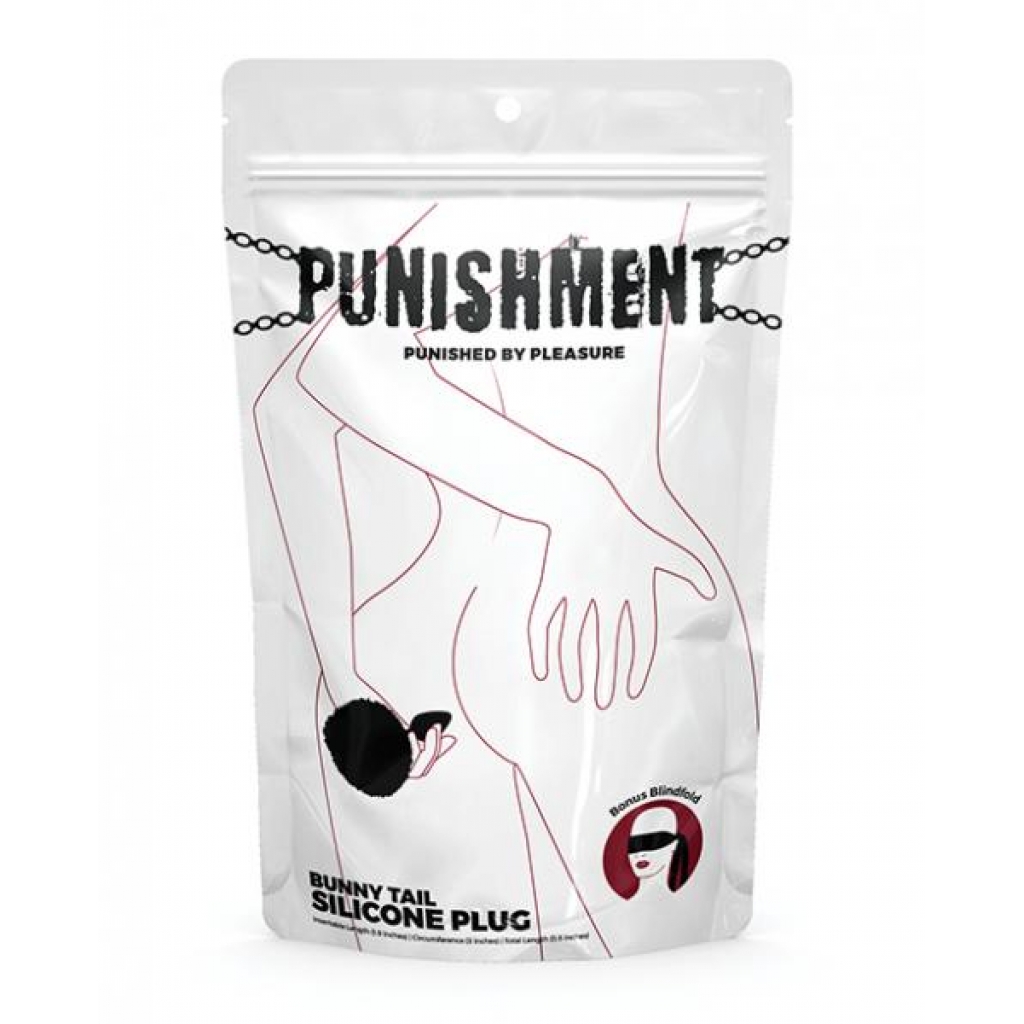 Punishment Bunny Tail Butt Plug in Black