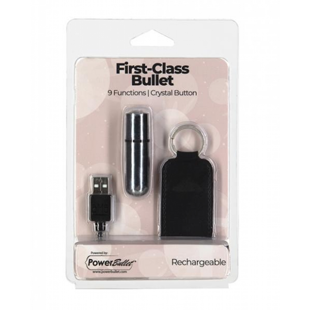 First Class Mini Rechargeable Bullet - Silver Elegance