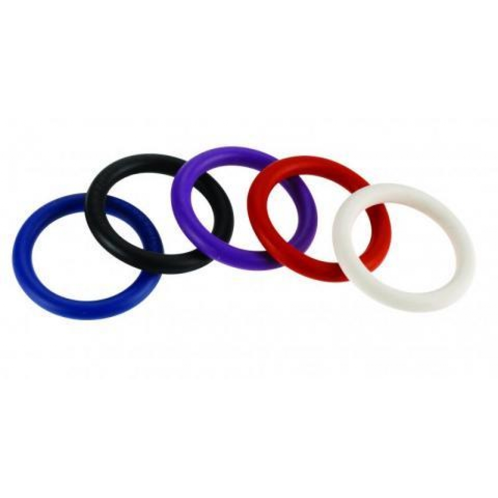 Rainbow Nitrile Cock Ring - 5 Pack