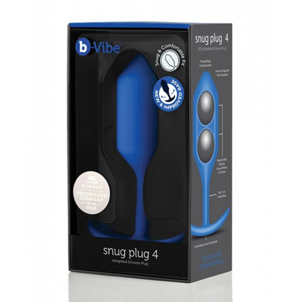 B-vibe Weighted Snug Plug 4 - 256 G in Navy