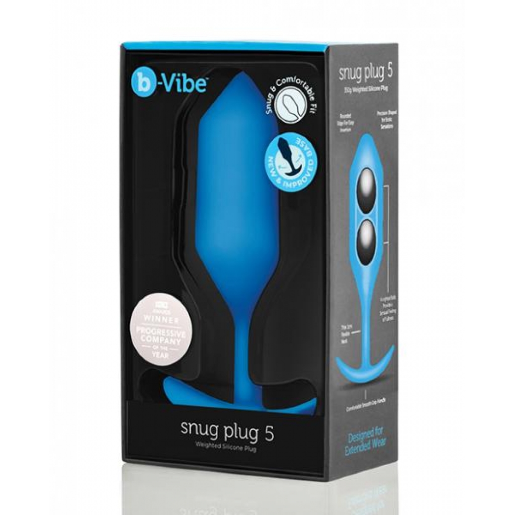 B-vibe Weighted Snug Plug 5 - 350 G Blue