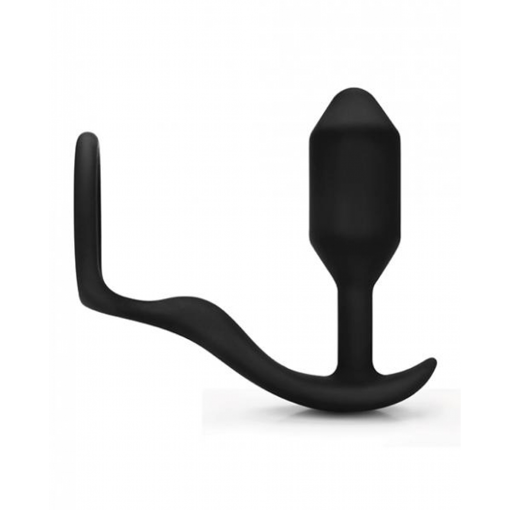 B-Vibe Snug Tug Weighted Silicone Penis Ring - Black