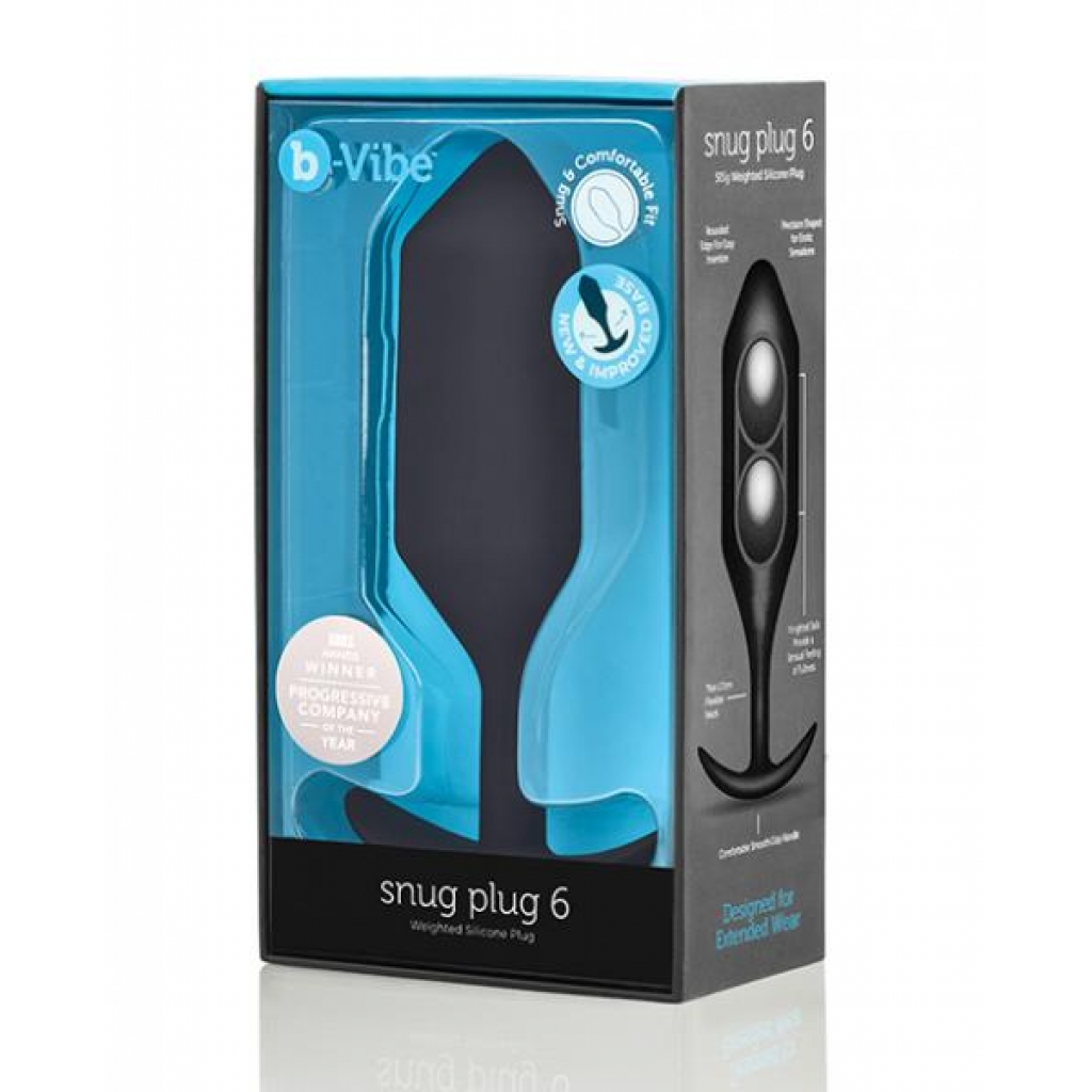 B-vibe Weighted Snug Plug 6 - .515 G Black