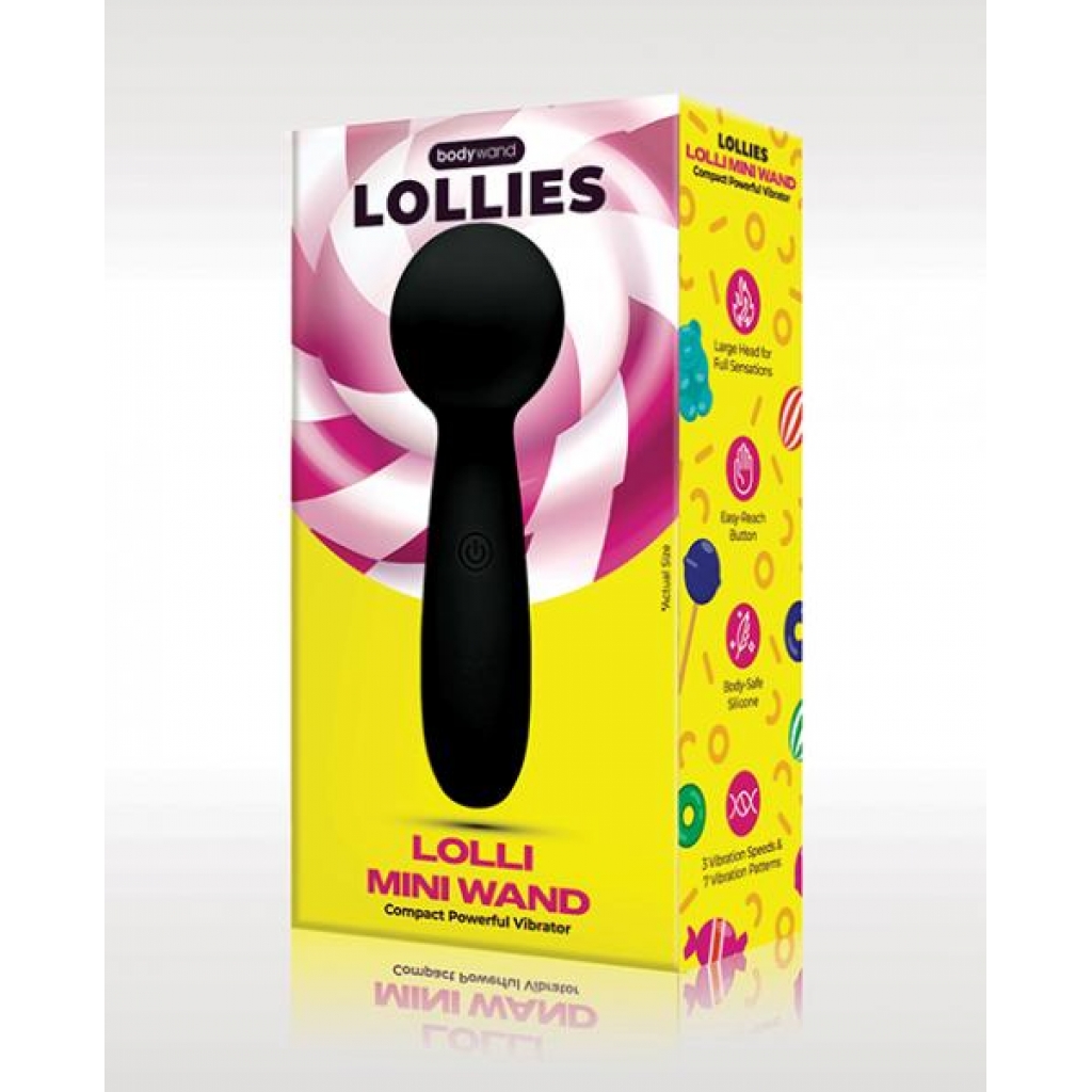 Xgen Bodywand Lolli Mini Wand Vibrator - Black