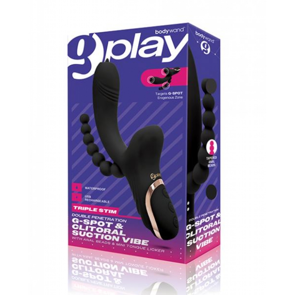 Xgen Bodywand G-play Triple Stimulation Squirt Trainer - Black