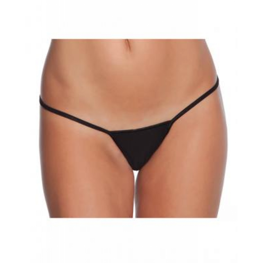 Low Rise Lycra G-String - Black O/S