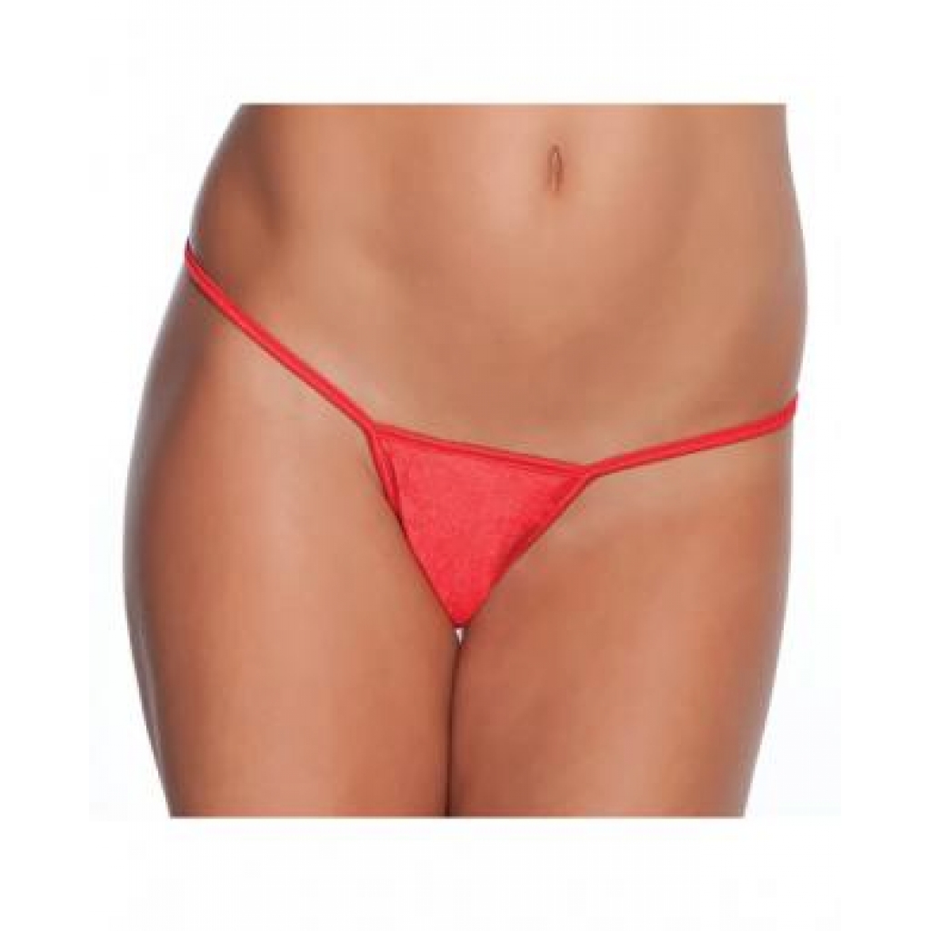 Low Rise Lycra G-String Red O/S