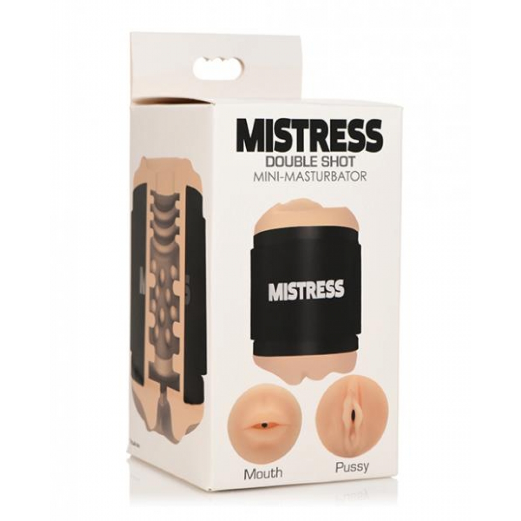 Curve Novelties Mistress Double Shot Mini Masturbator: Mouth & Pussy