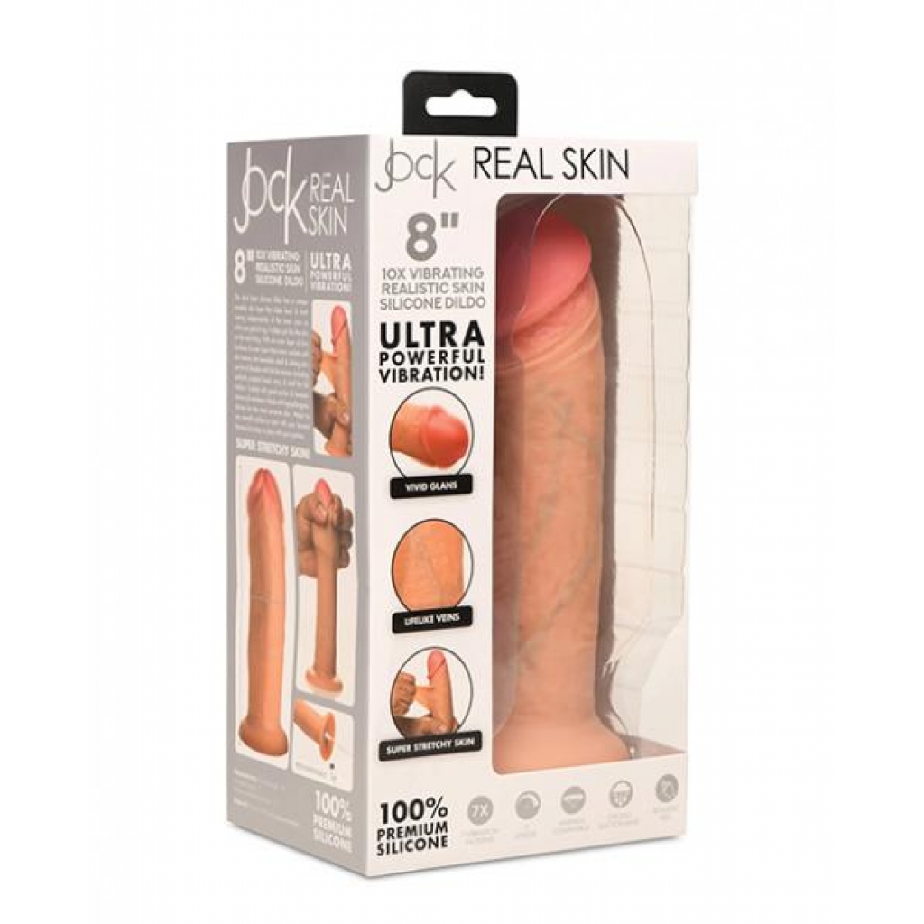 Curve Toys Real Skin Silicone Vibrating Dildo