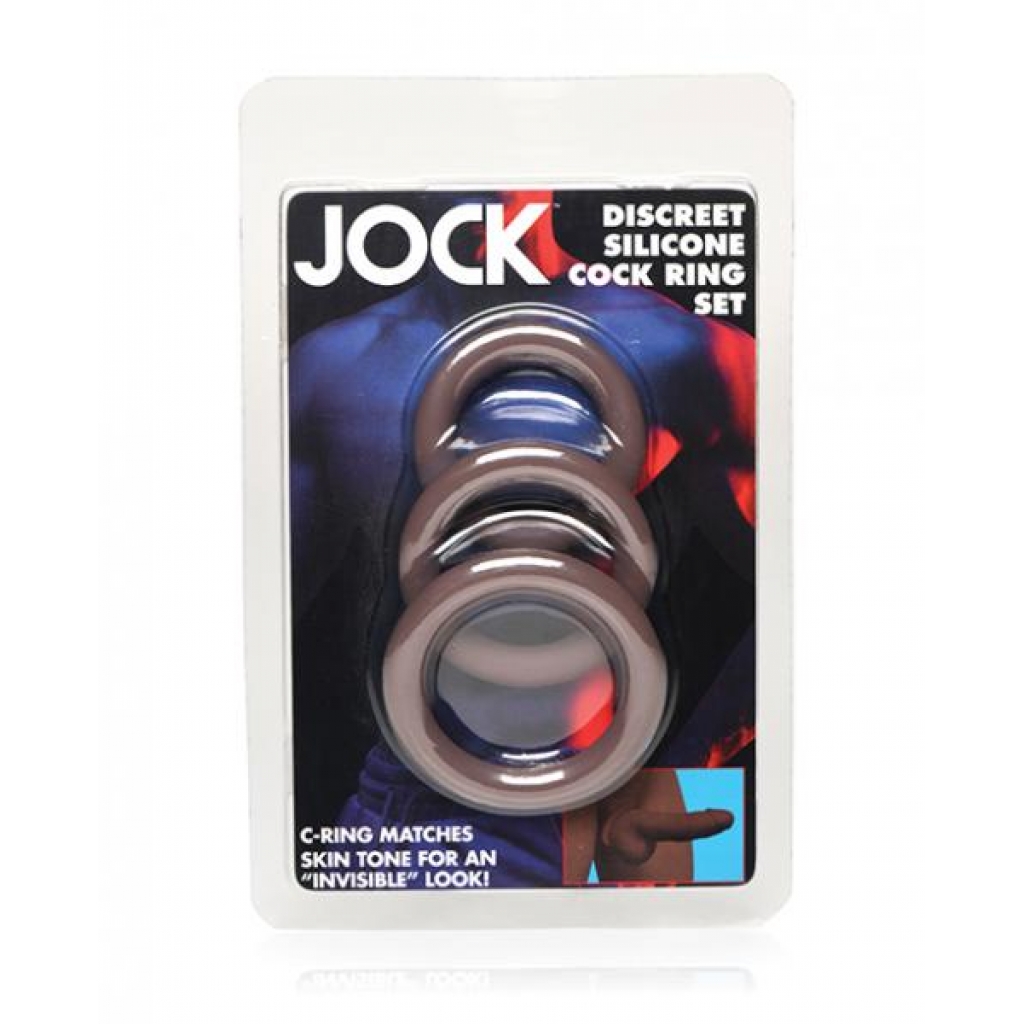 Curve Toys Jock Silicone Cock Ring Set of 3 - Dark