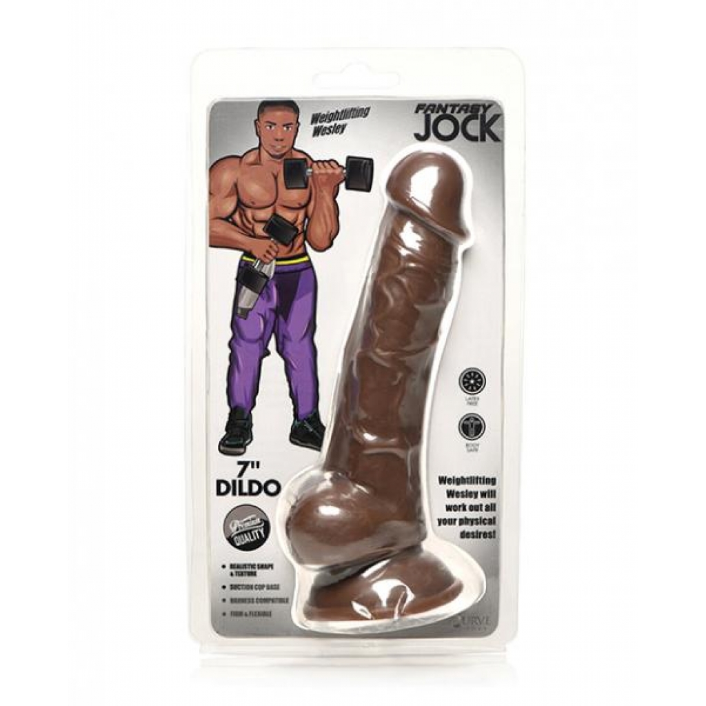 Curve Toys Fantasy Jock Weighted Dildo: 7-Inch Dark Glory