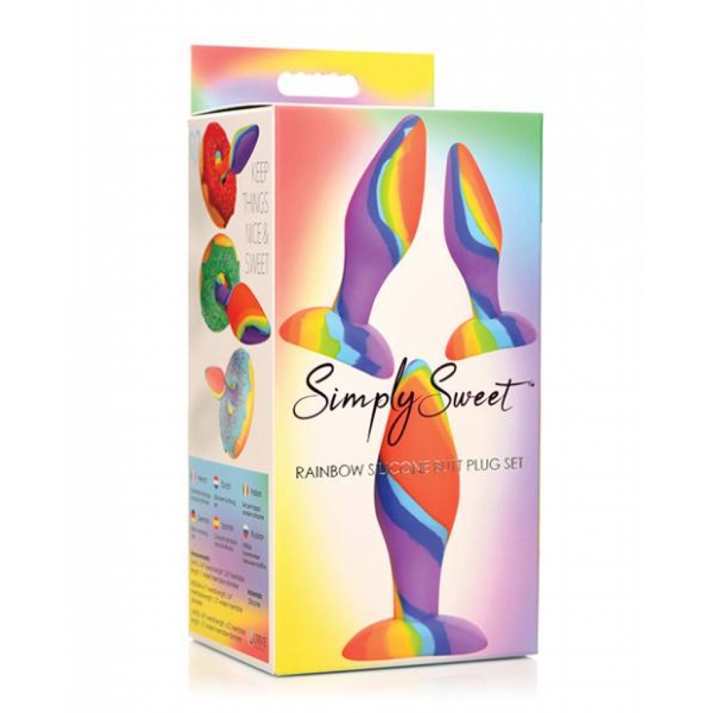 Curve Toys Simply Sweet Rainbow Butt Plug Set: Explore Pleasure