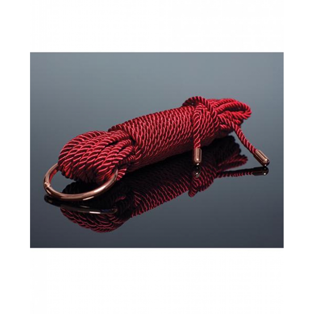 Pleasure Collection Silky Smooth Rope - Red/Rose Gold