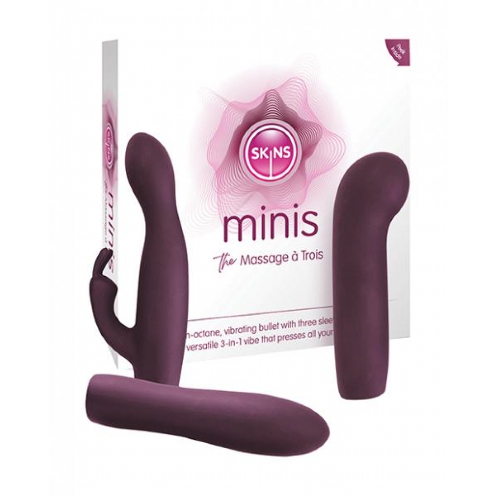 Skins Minis Massage A Trois - Magenta - Sensual Variety