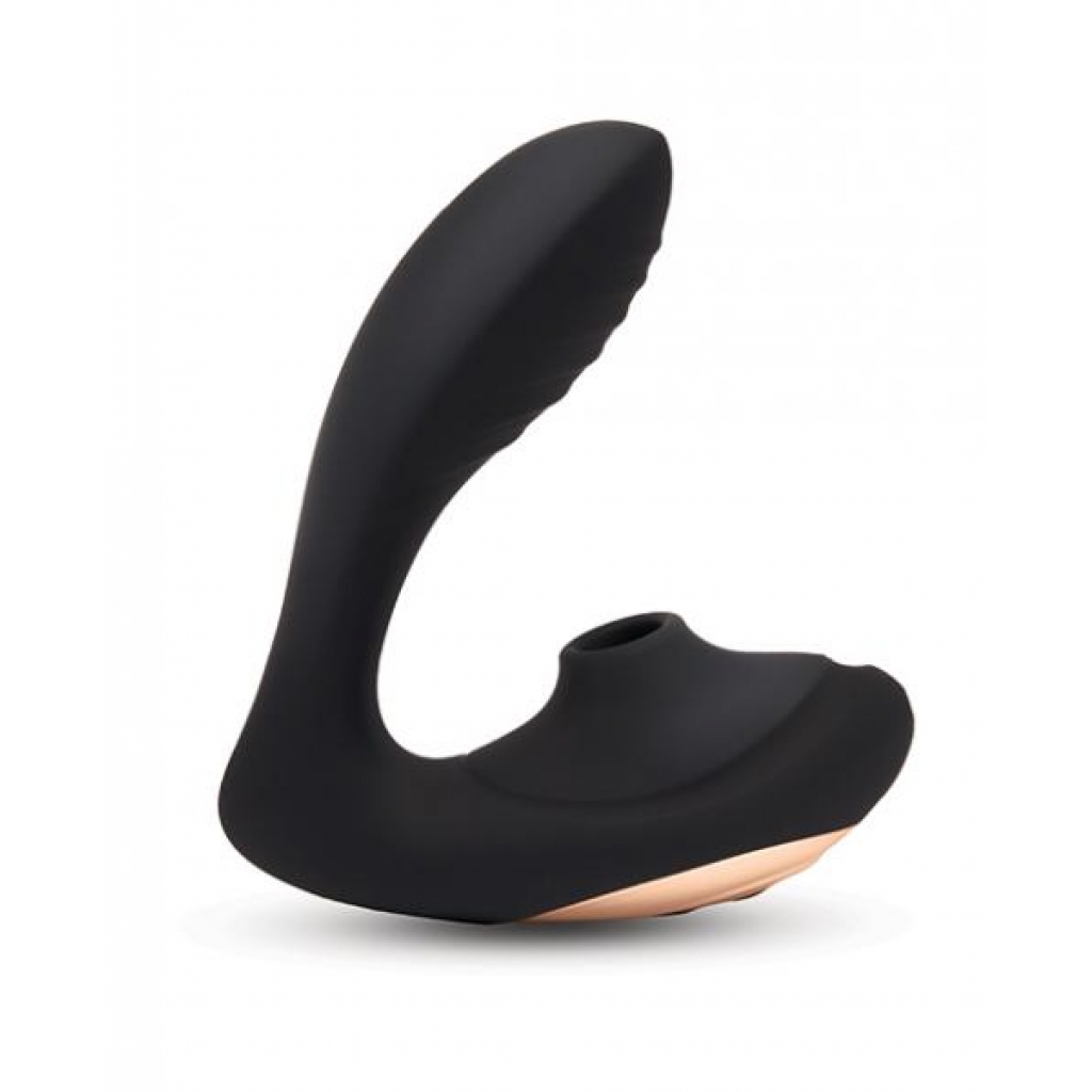 Coquette Dual Function Pleasure Massager - Black/Rose Gold