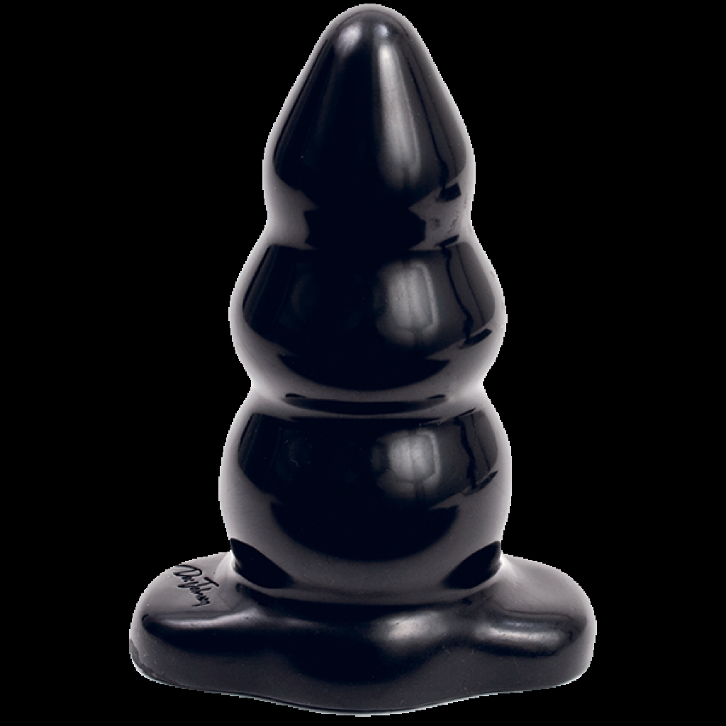 Triple Ripple Butt Plug - Large - Black