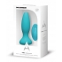 A Play Rechargeable Silicone Adventurous Anal Plug with Remote - Teal