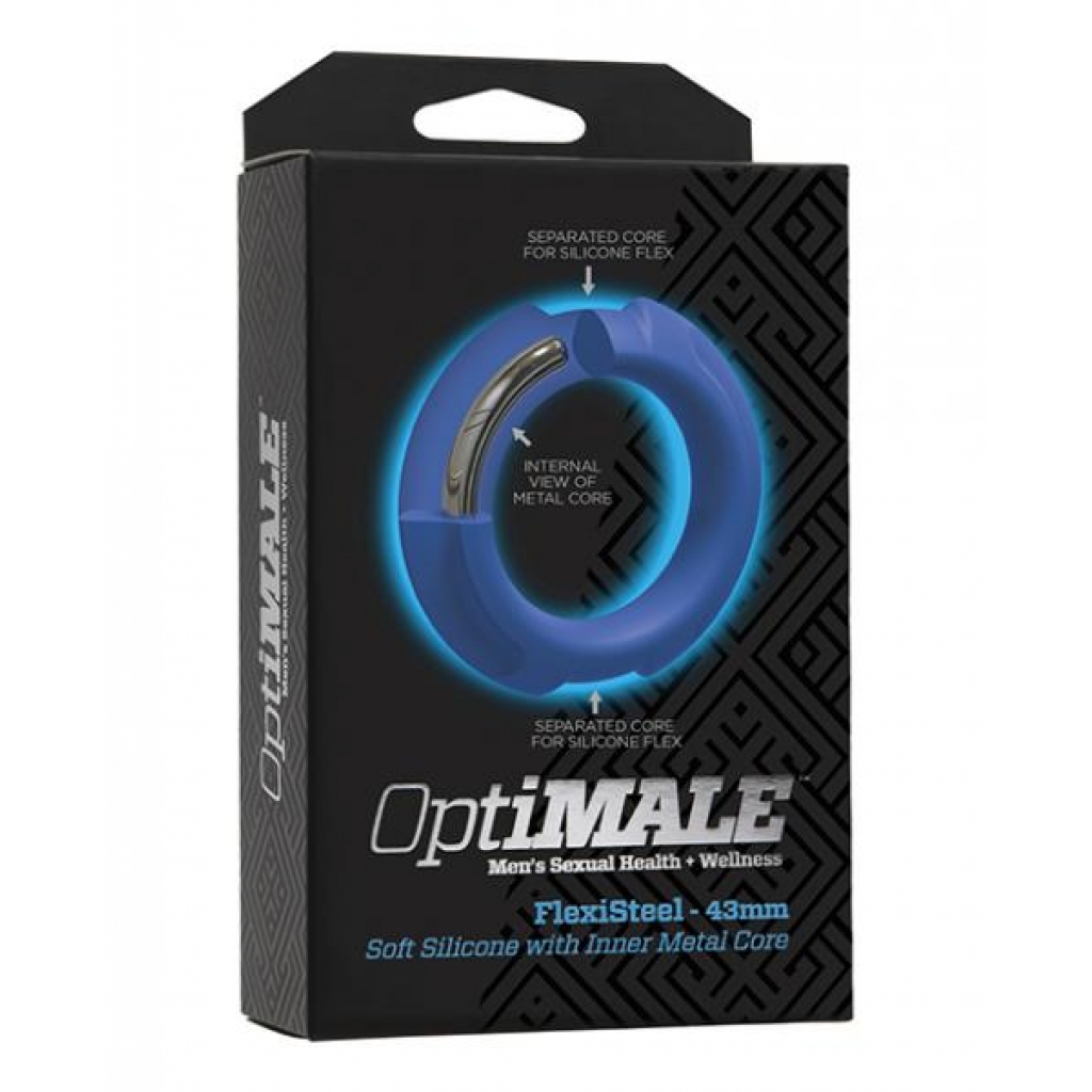 Optimale Flexisteel Cock Ring - 43mm Blue