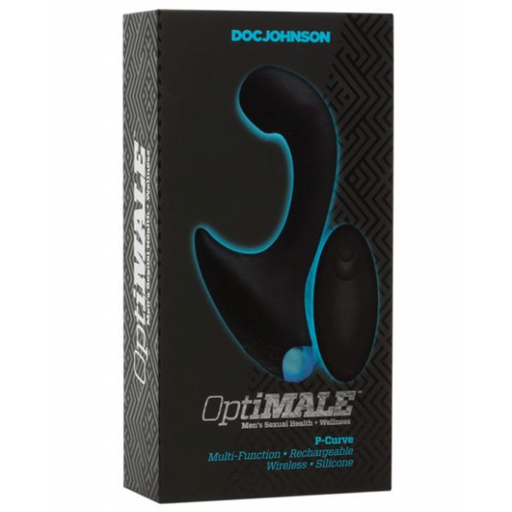 OptiMALE Vibrating Prostate Massager with Wireless Remote - Black