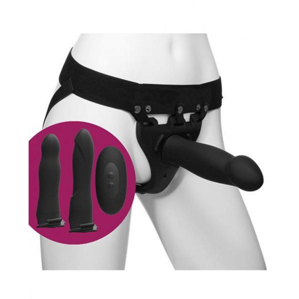 Body Extensions Be Naughty Vibrating 4-Piece Strap-On Set