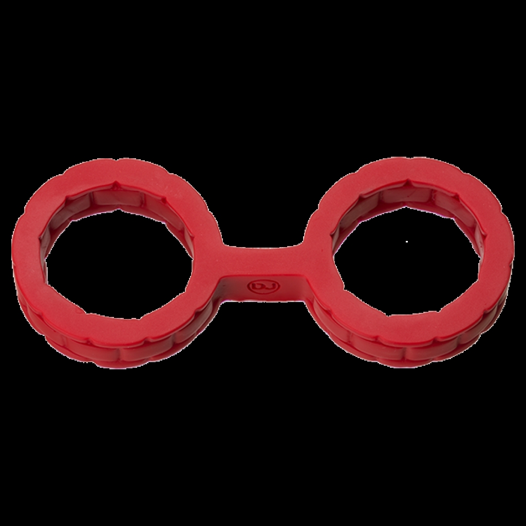 Japanese Bondage Silicone Cuffs - Luxurious Restraint in Red