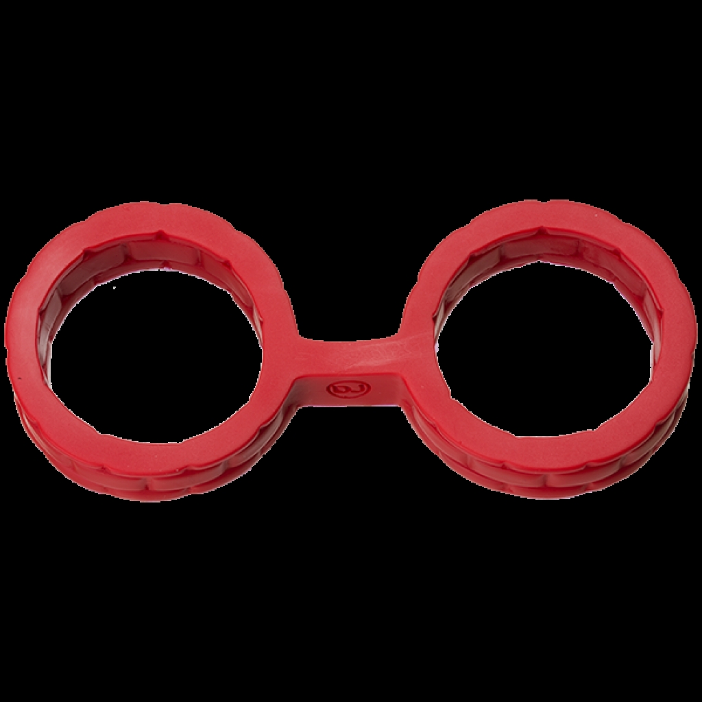 Japanese Bondage Silicone Cuffs - Large Red, Sensational Restraint