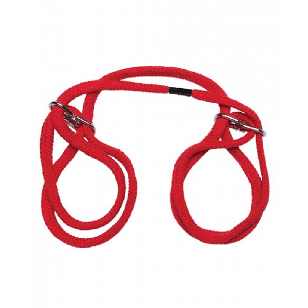 Japanese Style Bondage Wrist or Ankle Cotton Rope - Red