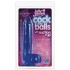 Jelly Jewels Cock and Balls Suction Cup: Sapphire Blue Pleasure