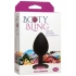 Booty Bling Large Butt Plug - Black with Pink Stone