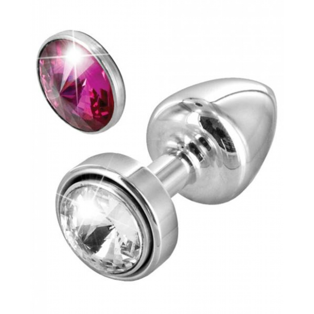 Bling Diogol Anni Butt Plug Magnetic Stone - Clear Red