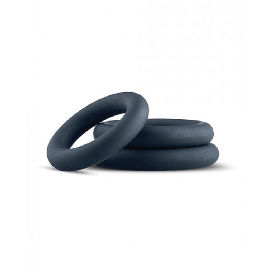 Boners 3 Piece Cock Ring Set - Black