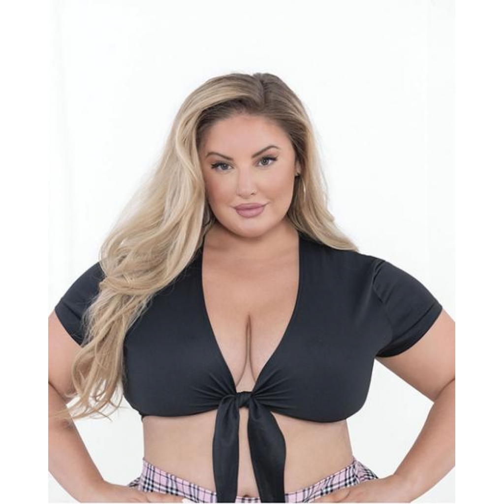 Tie Top Black Queen Size