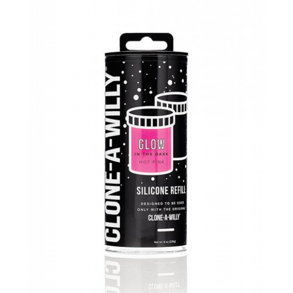 Clone-a-Willy Silicone Glow In The Dark Refill - Hot Pink