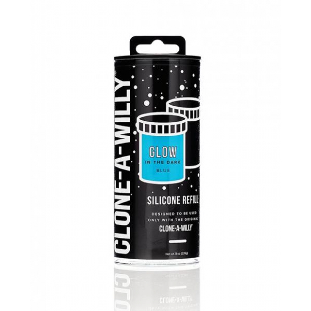 Clone-a-Willy Silicone Glow In The Dark Refill - Blue