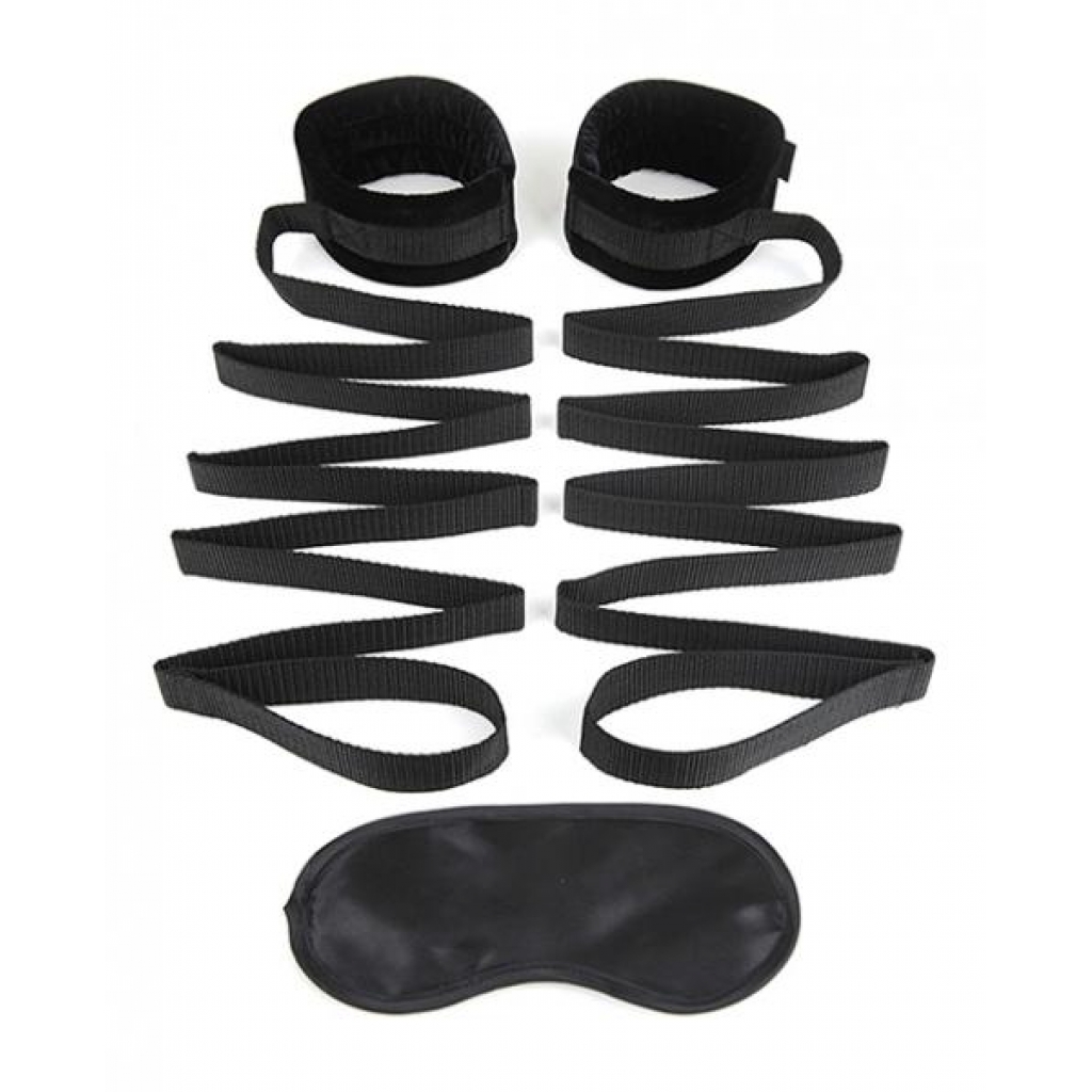 Lux Fetish Bondage Bed Strap Restraint System Set