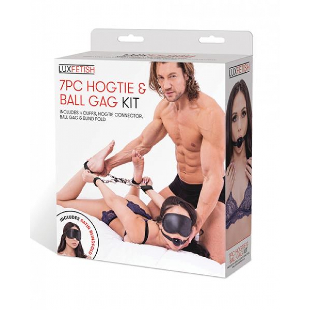 Lux Fetish 7 Piece Hogtie & Ball Gag Kit