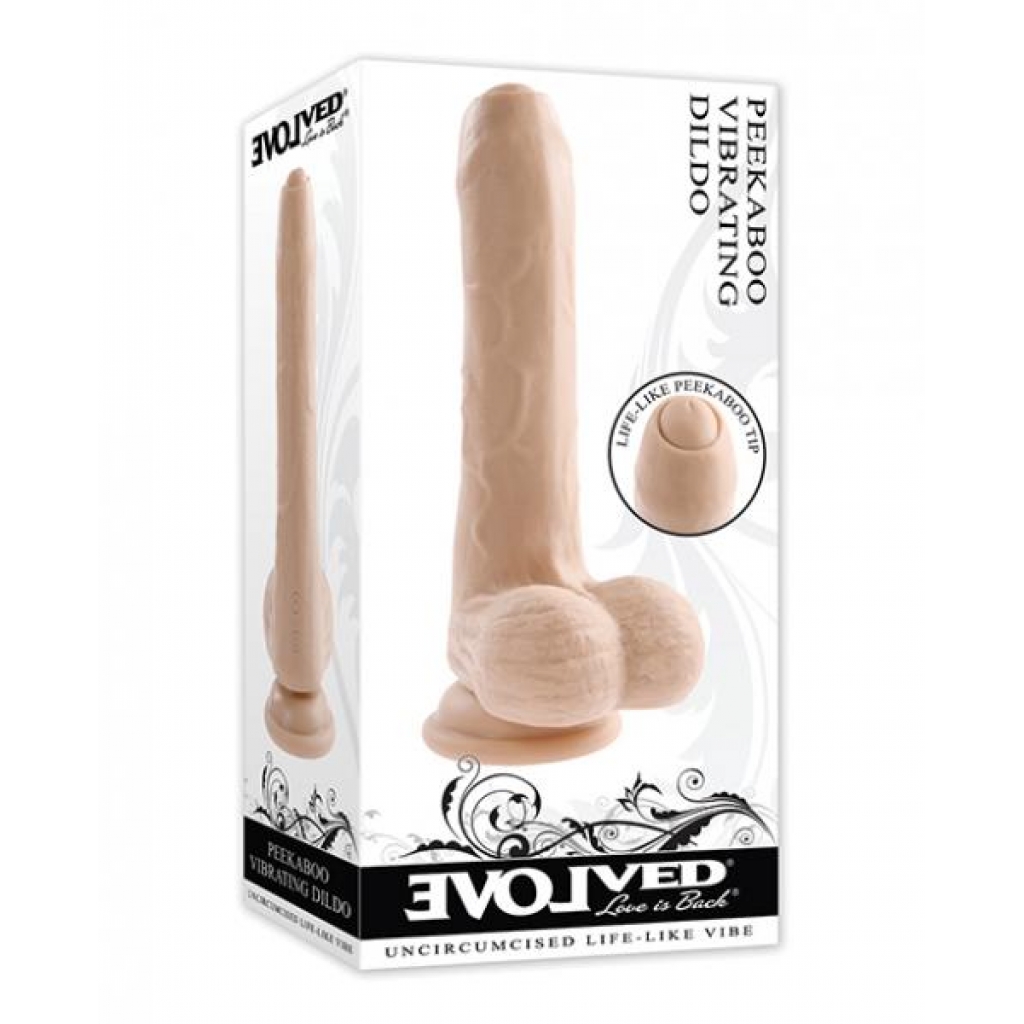 Evolved Peek A Boo Vibrating Dildo - Ivory