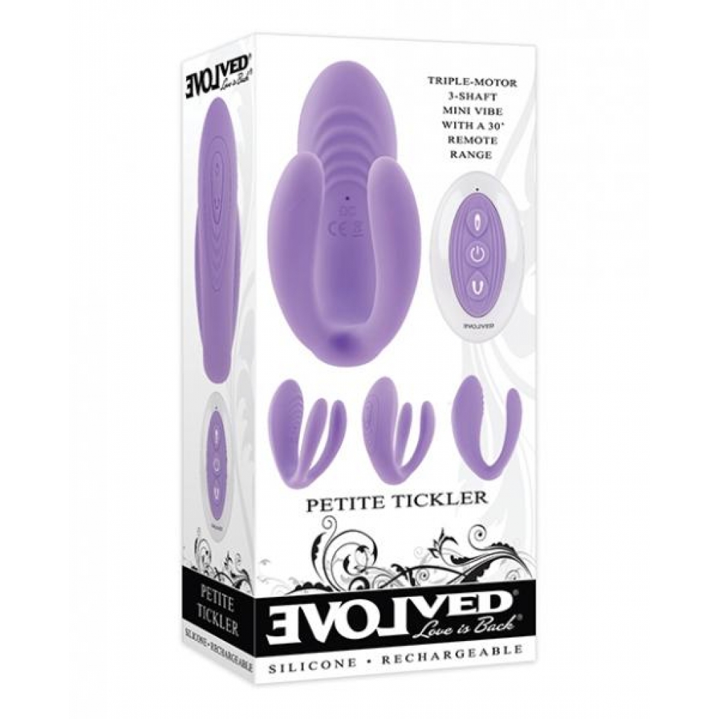 Evolved Petite Tickler Mini Vibe with Remote - Purple