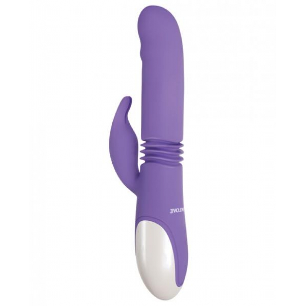 Thick & Thrust Bunny Dual Stimulating Purple Vibrator