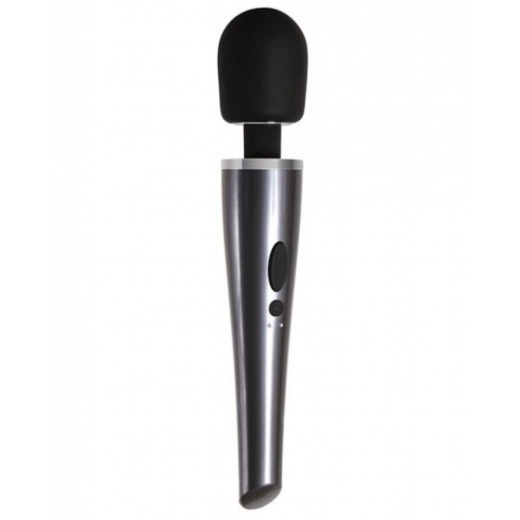 Mighty Metallic Wand Body Massager - Gray Black