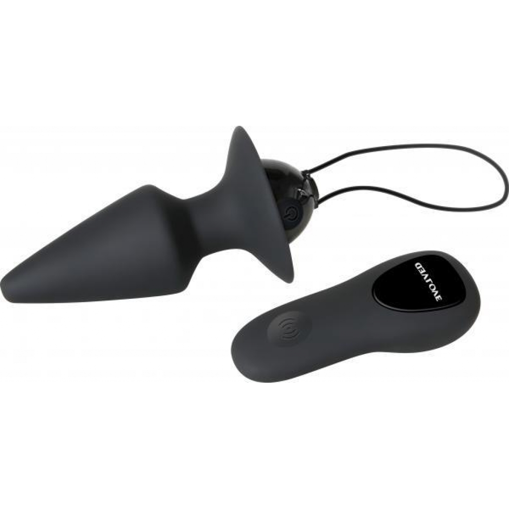 Evolved Plug & Play Remote-Controlled Anal Plug - Black