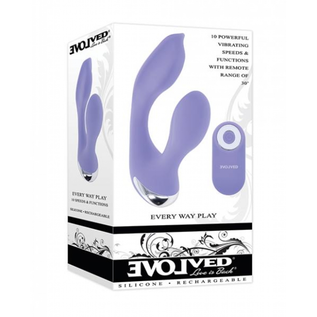 Evolved Every Way Play Remote Controlled Rabbit Vibrator - Lilac